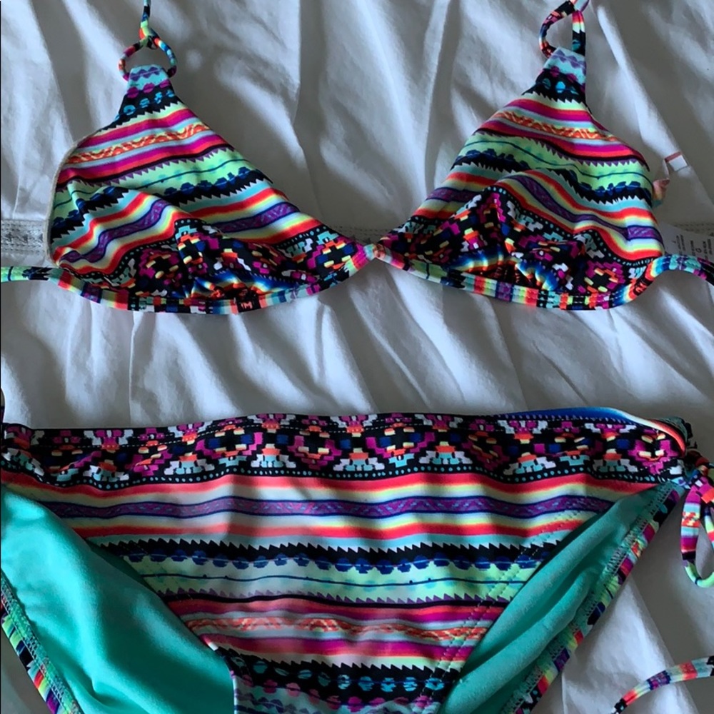 Tahiti colorful striped swimsuit